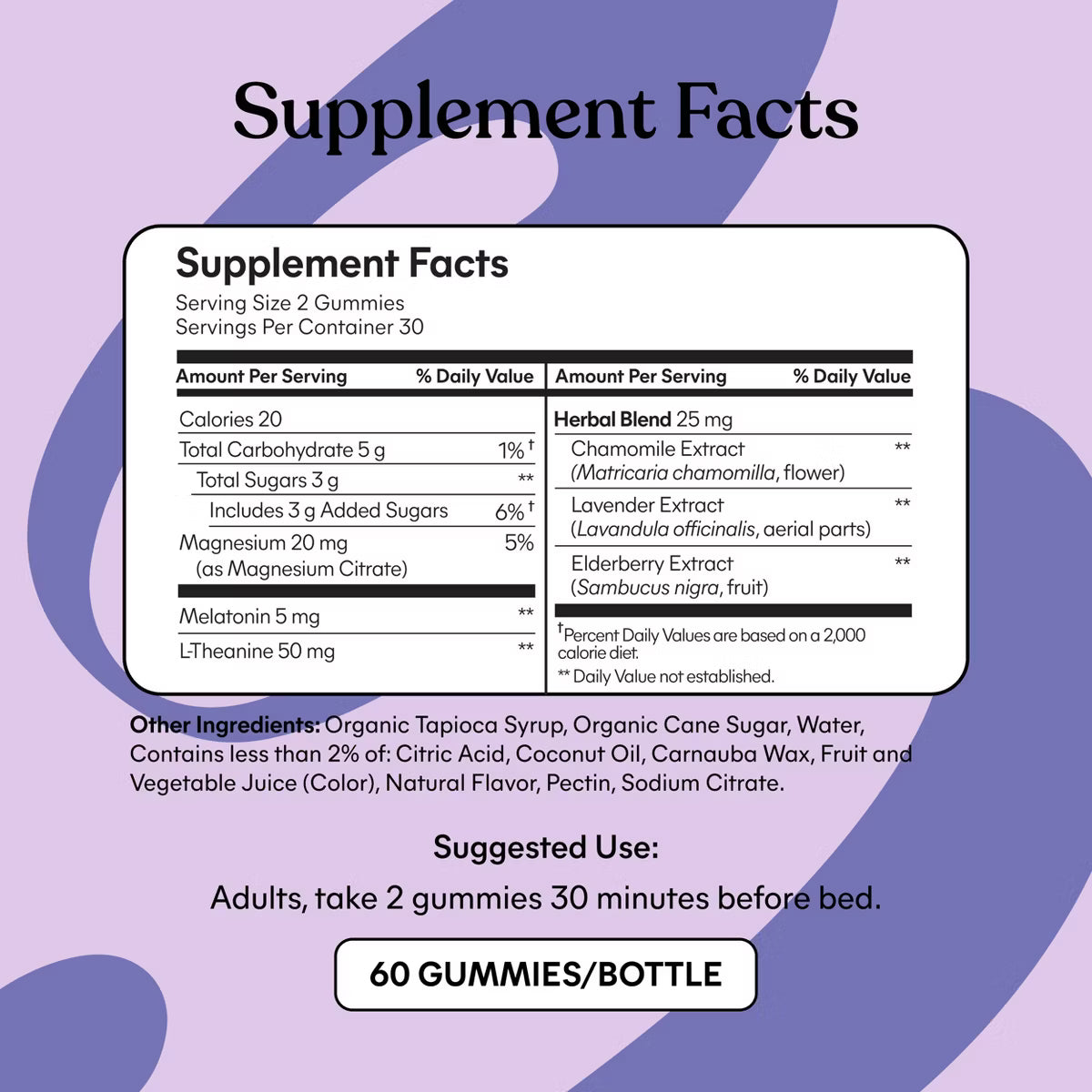 Lemme Sleep Gummies - Deep Sleep Support - Tub of 60 gummies