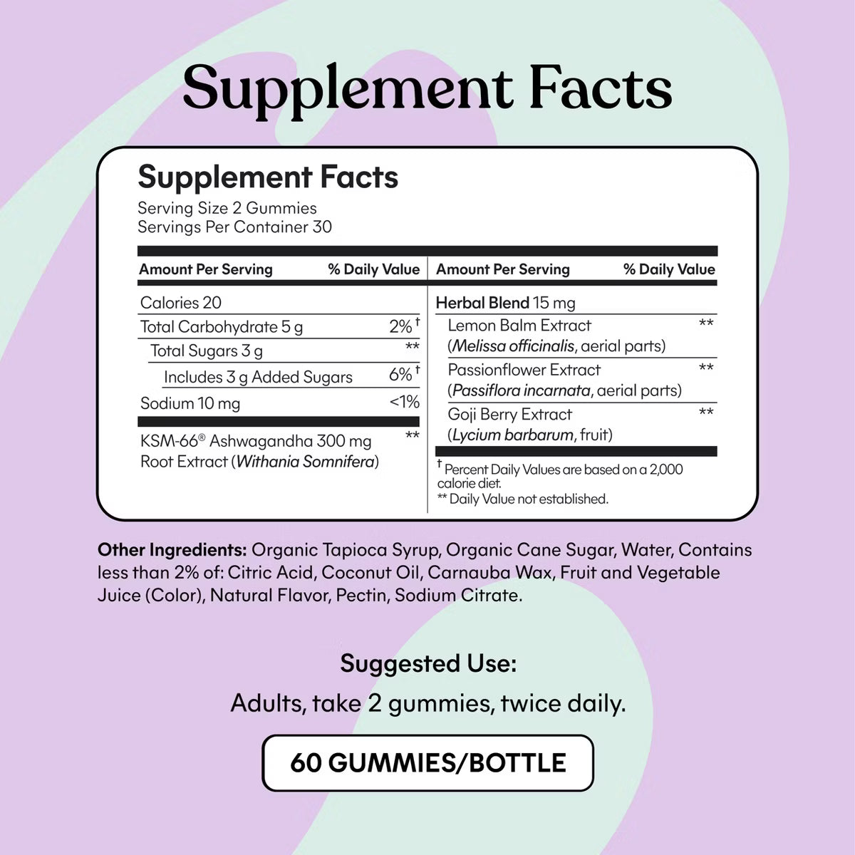 Lemme Chill Ashwagandha Gummies - Stress & Cortisol Support - Tub of 60 gummies