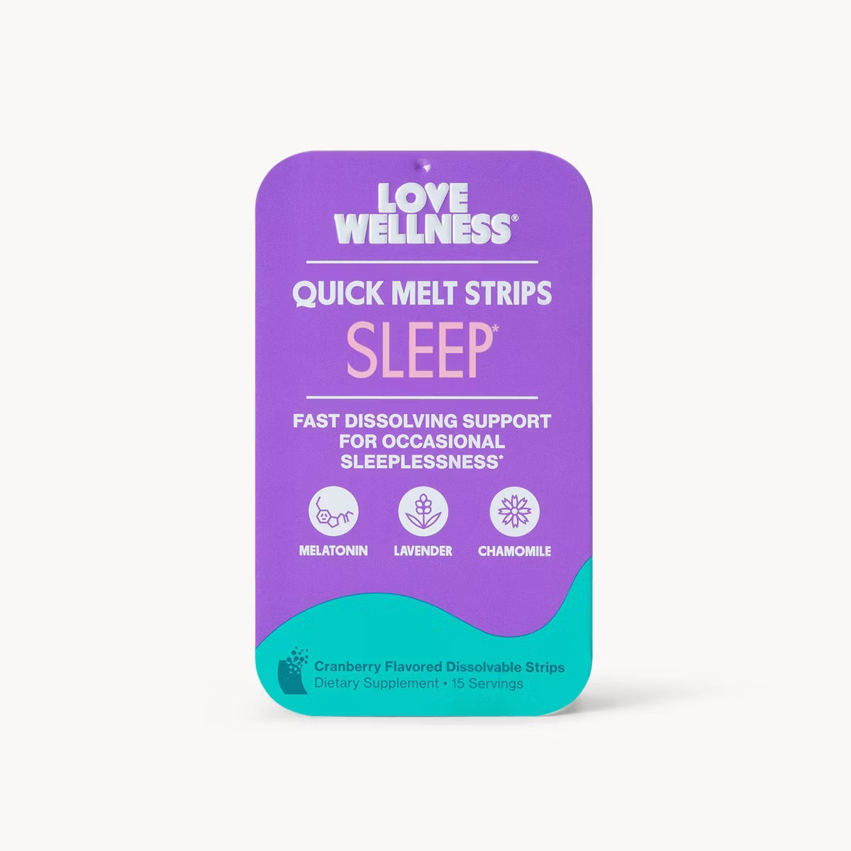 Love Wellness Sleep Quick Melt Strips - Melatonin 5mg - 15 strips