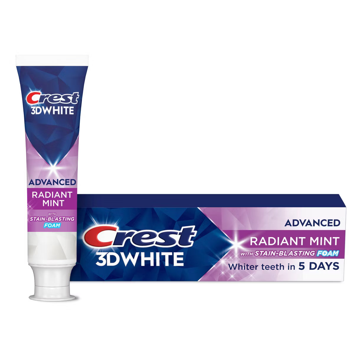 Crest 3D White Advanced Teeth Whitening Toothpaste - Radiant Mint - 93g tube
