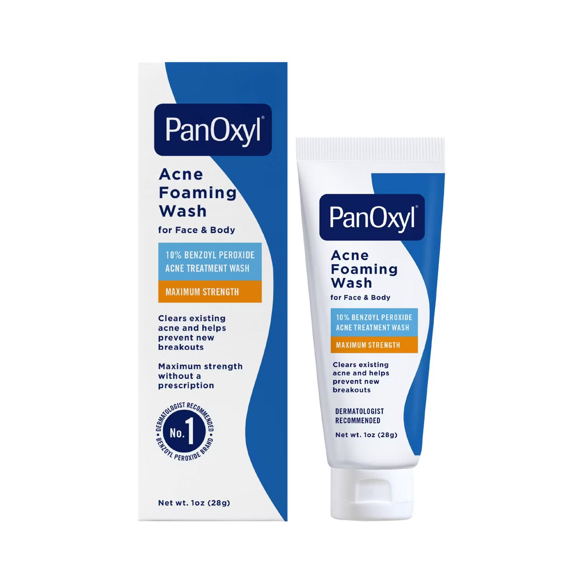 PanOxyl 10% Benzoyl Peroxide Acne Foaming Wash - Travel size 28g