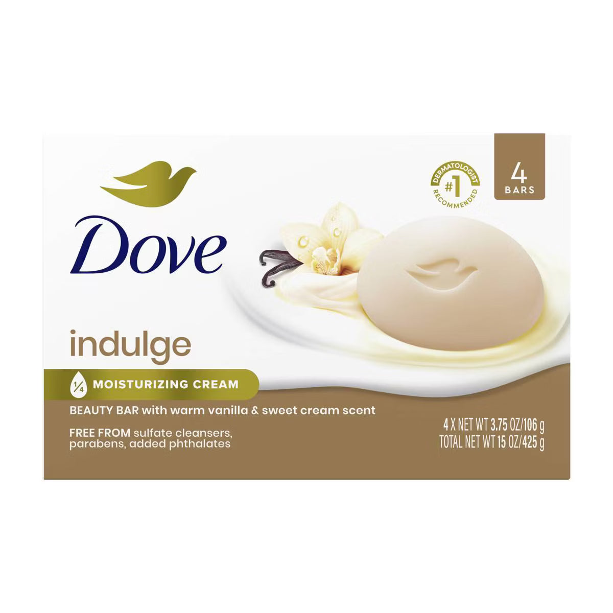 Dove Indulge Beauty Bar Soap - Warm Vanilla and Sweet Cream