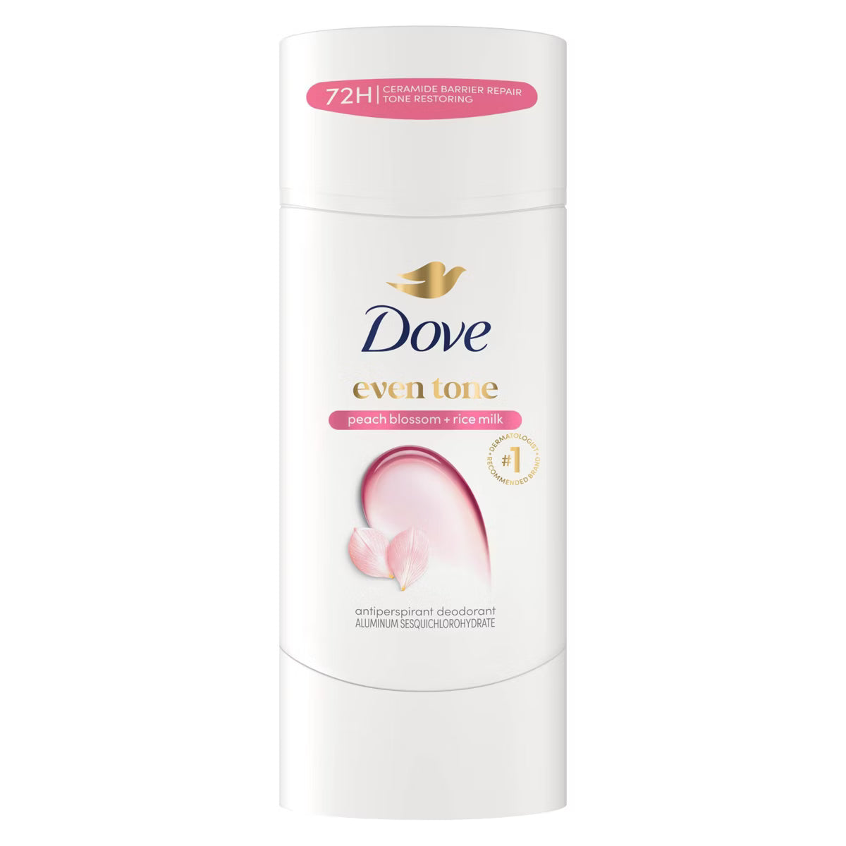 Dove Solid Antiperspirant Deodorant Stick - Event Tone - Peach Blossom & Rice Milk