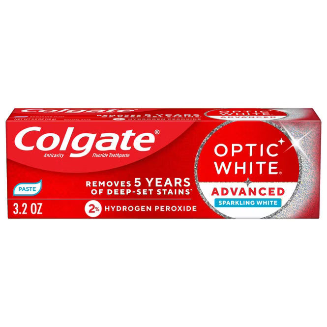 Colgate 2% Peroxide Optic White Whitening Toothpaste - Sparkling White 90g tube